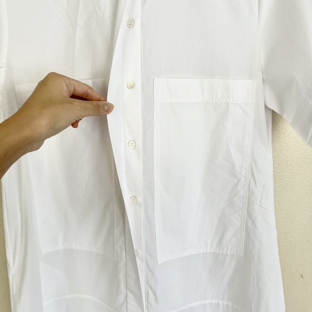 GWYN It’s All Good Midi Shirtdress in White - Picture 10 of 11